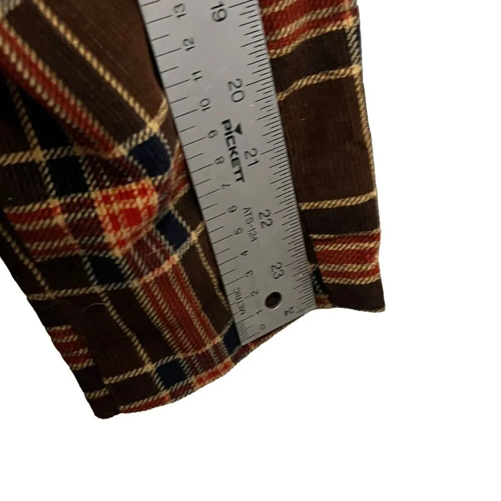 Miller Western Wear Blazer Sport Coat Men Size 40 Vintage Plaid Cowboy Corduroy